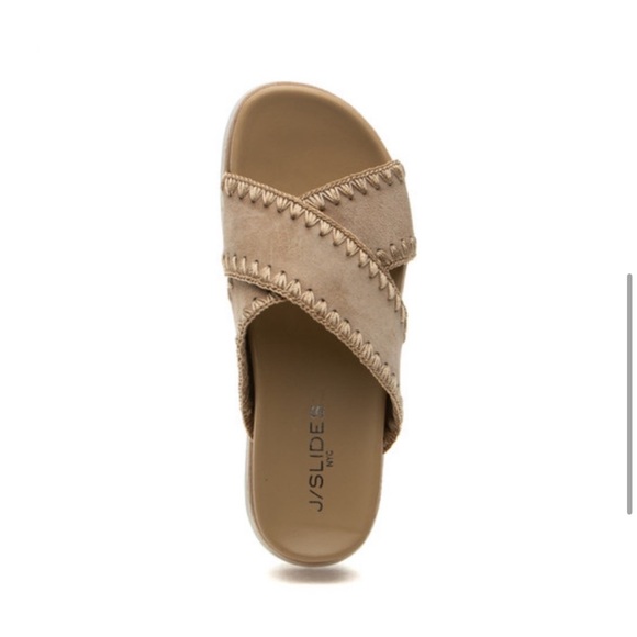 NWT J/SLIDES BOO Sand Suede Sandal - Picture 5 of 15